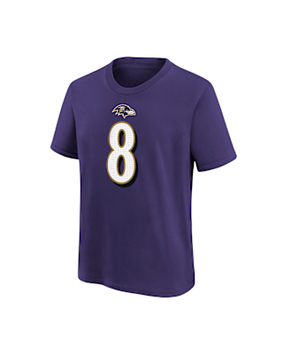 Lamar Jackson Baltimore Ravens Big Kids' Short-Sleeve T-Shirt